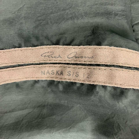RICK OWENS NASKA S/S 12 Size 6 Black Ribbed Silk Bermuda Shorts