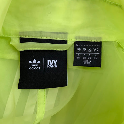 ADIDAS x IVY Park Size S Yellow Sheer Nylon Organza Oversized Coat