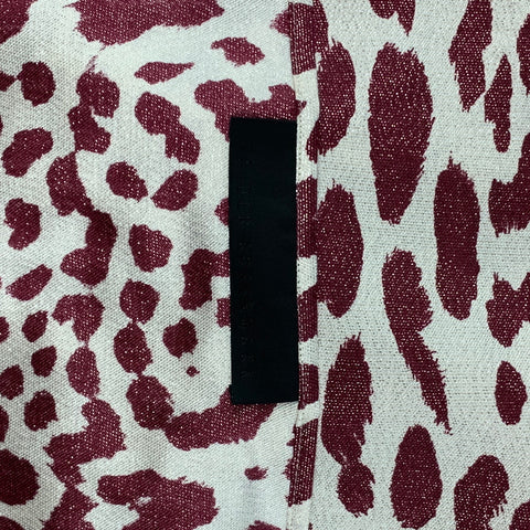 HAIDER ACKERMANN Beige Burgundy Metallic Animal Print Scarf