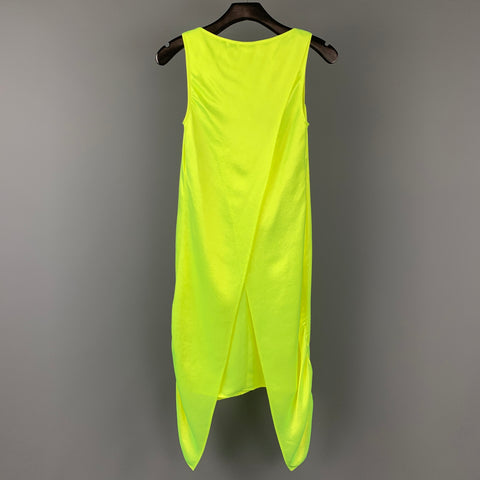 SIES MARJAN Size M Neon Yellow Viscose Tank Dress
