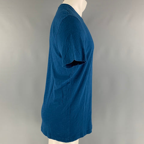 THEORY Size M Blue Cotton Short Sleeve T-shirt