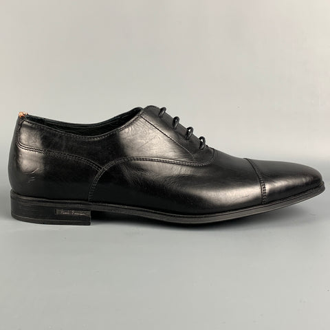 PAUL SMITH Taille 8 Chaussures habillées à lacets en cuir noir