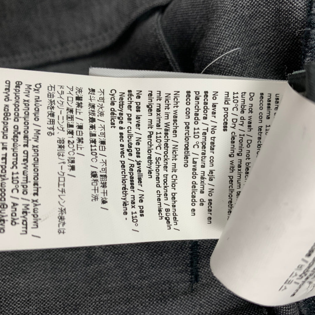FENDI Size 34 Black Virgin Wool Flat Front Dress Pants