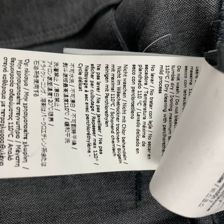 FENDI Size 34 Black Virgin Wool Flat Front Dress Pants