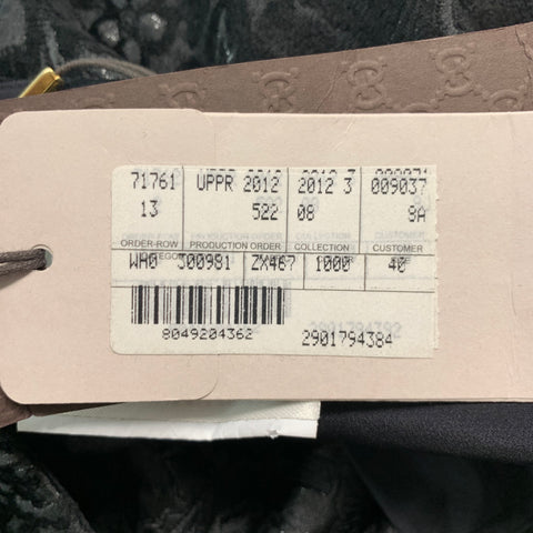 GUCCI Taille 4 Pantalon habillé taille basse en jacquard mélangé de rayonne noire