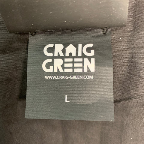 CRAIG GREEN FW18 Size L Multi-Color Patchwork Nylon Hooded Coat