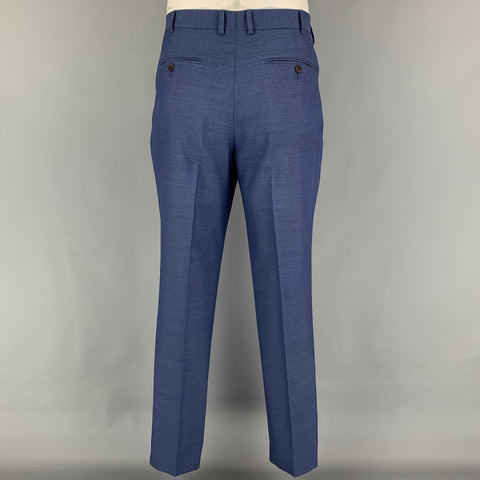 SUITSUPPLY Size 44 Blue Wool Notch Lapel Suit
