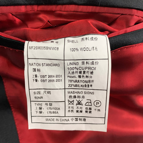 PORTS INTERNATIONAL Size 40 Black Wool Tuxedo Sport Coat