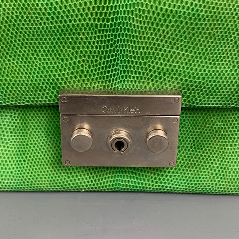 CALVIN KLEIN COLLECTION Green Lizard Leather Mini Bags