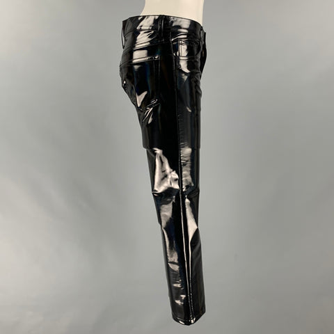 JUNYA WATANABE Taille S Pantalon décontracté en polyester noir uni coupe jean