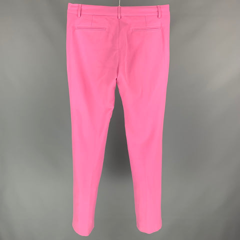 OPENING CEREMONY x YOKO ONO Limited Edition Size S Pink & Black Applique Wool Zip Fly Dress Pants