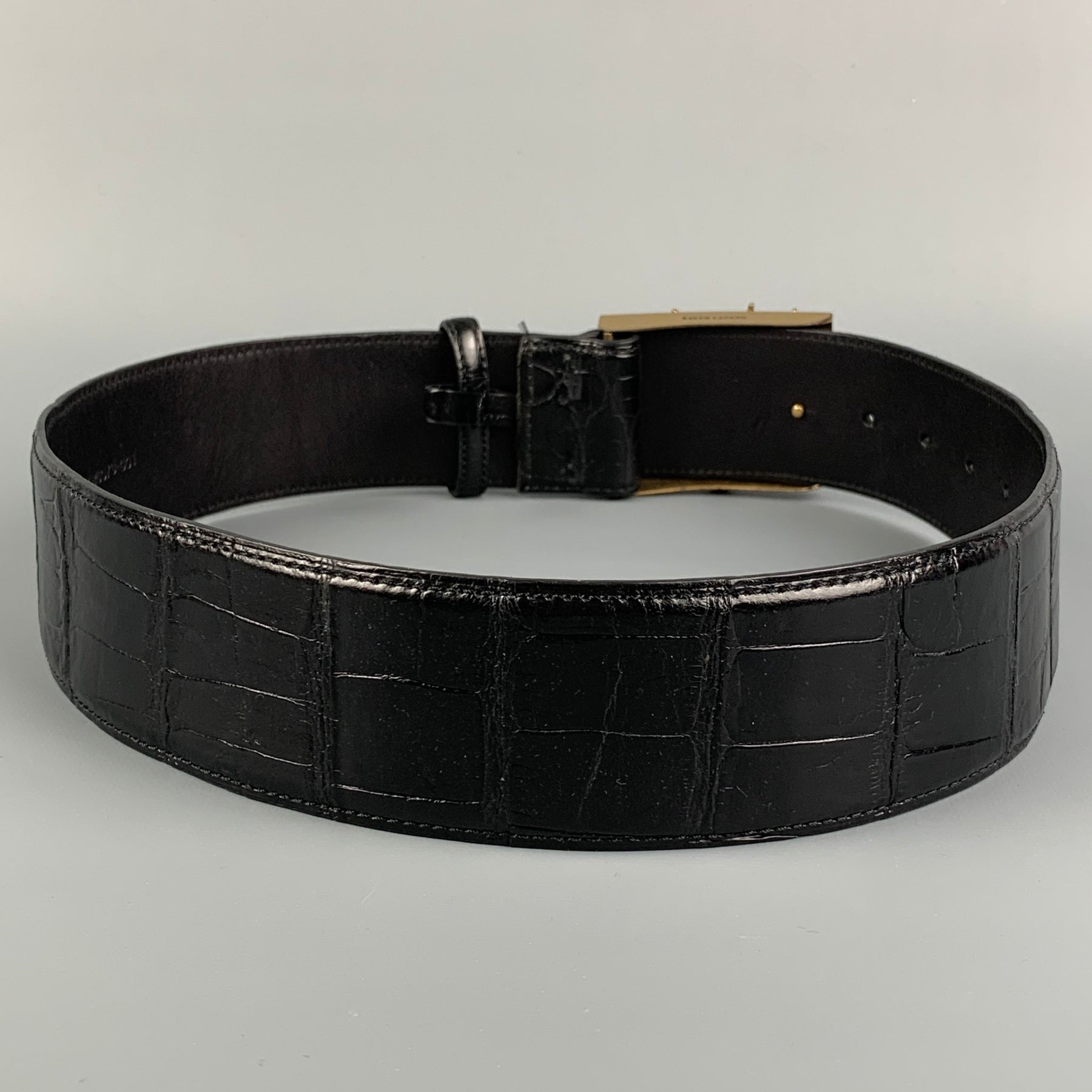 Ralph Lauren Alligator Horse Head Belt - Like New Vintage Ralph Lauren Alligator Belt – Clothes Heaven Since 1983 main image 2