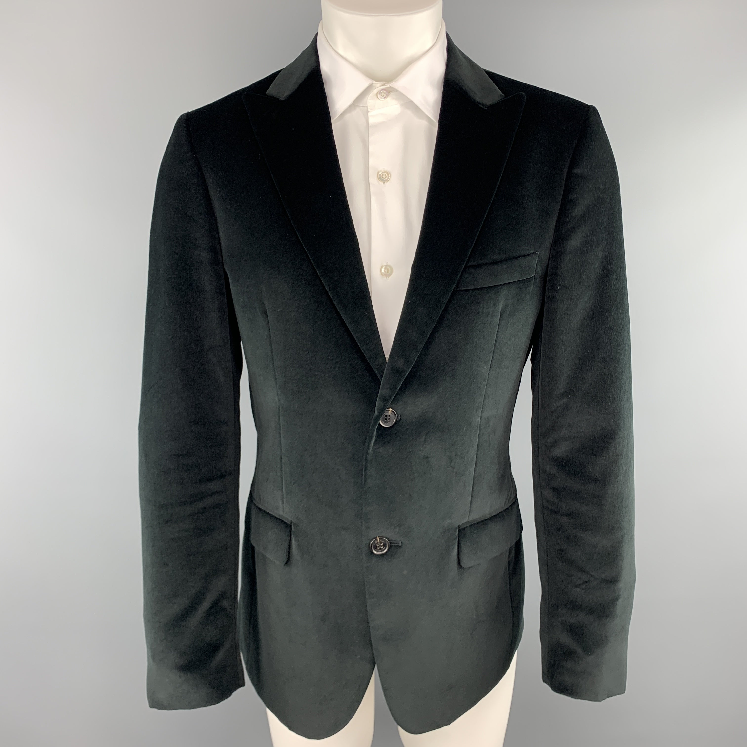 Calvin klein black store peak lapel