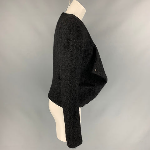 AMERICAN RETRO Eileen Size 0 Black Boucle Wool / Polyester Double Layer Jacket