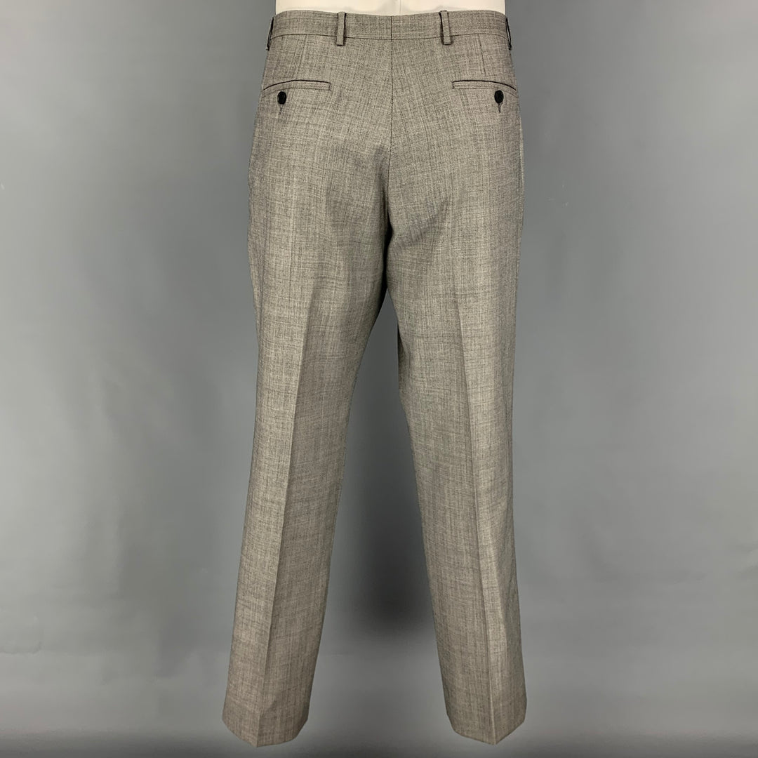 PAUL SMITH The Kensington Size 46 Regular Grey Heather Wool Notch Lapel Suit
