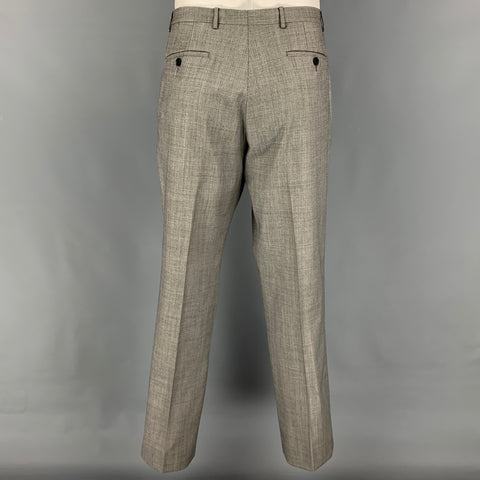 PAUL SMITH The Kensington Size 46 Regular Grey Heather Wool Notch Lapel Suit
