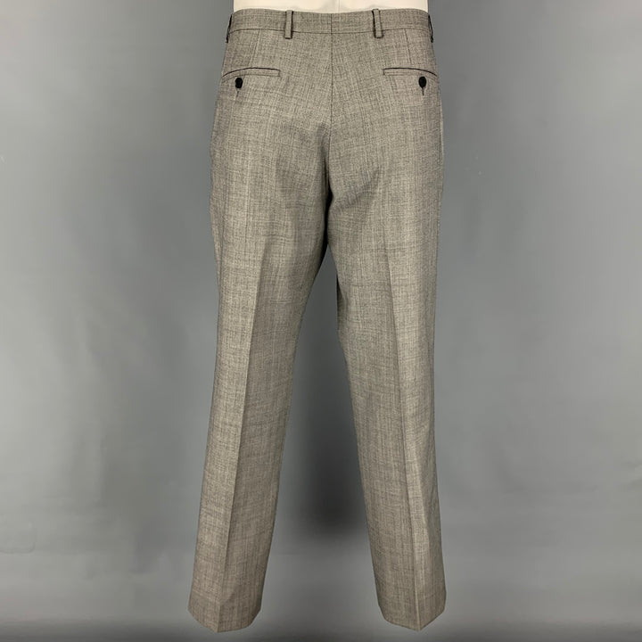 PAUL SMITH The Kensington Size 46 Regular Grey Heather Wool Notch Lapel Suit