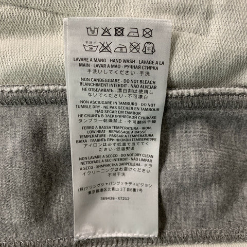 GUCCI Size XL Grey White Color Block Viscose Blend Zip Up Sweatshirt