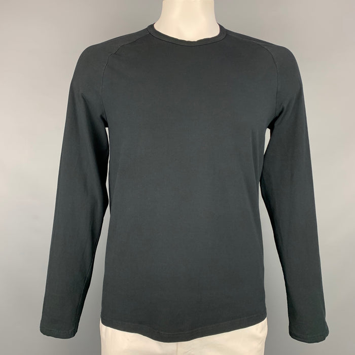 PRADA Size XXL Black Cotton Crew-Neck Pullover