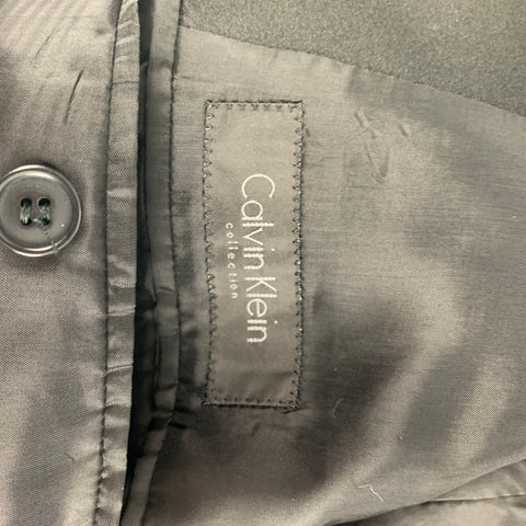 CALVIN KLEIN COLLECTION Size 40 Black Wool Tuxedo Suit