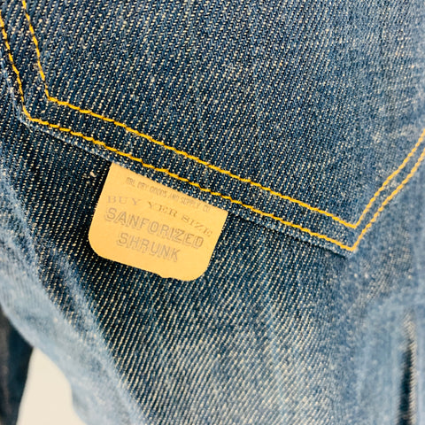 RRL by RALPH LAUREN Size 36 Indigo Contrast Stitch Selvedge Denim Zip Fly Jeans