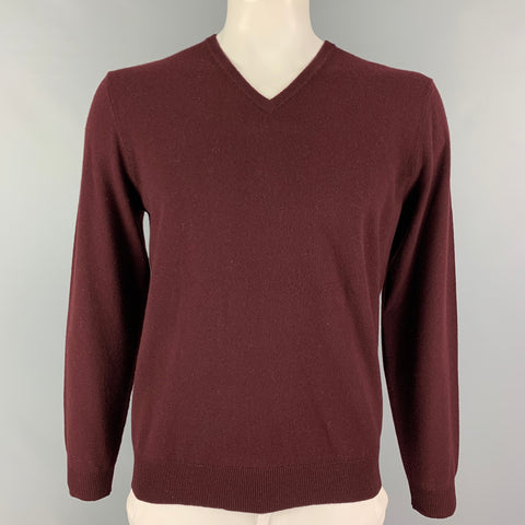 POLO by RALPH LAUREN Size L Burgundy Cashmere V-Neck Sweater