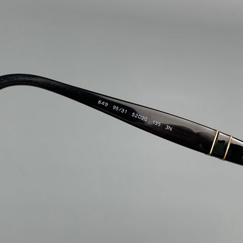 PERSOL Black Acetate Handmade Sunglasses