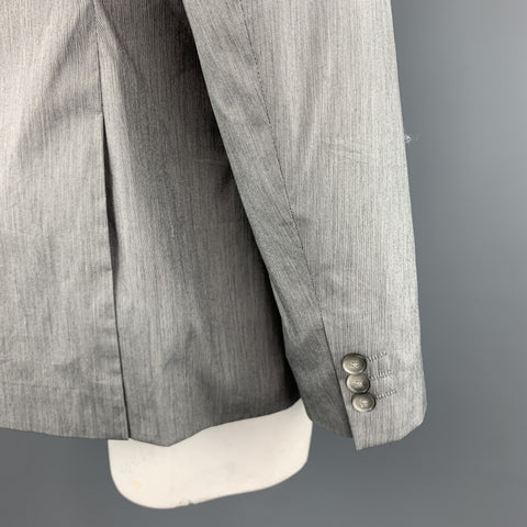 THEORY Size 44  Gray Heather Cotton Blend Notch Lapel Sport Coat Jacket