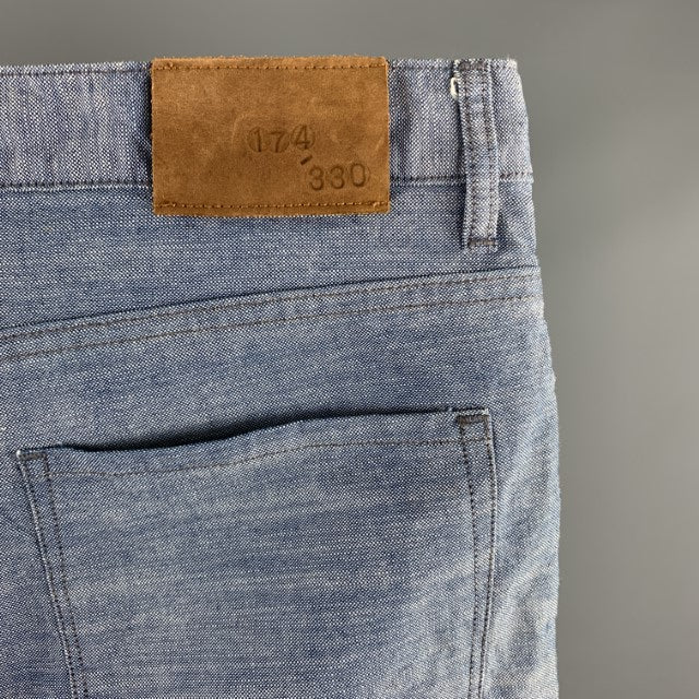RALEIGH DENIM Graham Taille 34 Jean en coton indigo avec braguette zippée