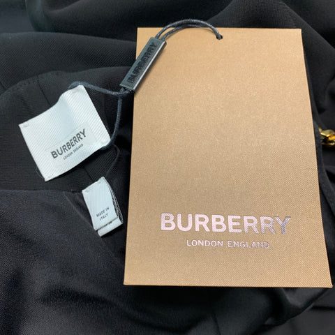 BURBERRY Size 4 Black Viscose Elastane Beaded Chain Dress