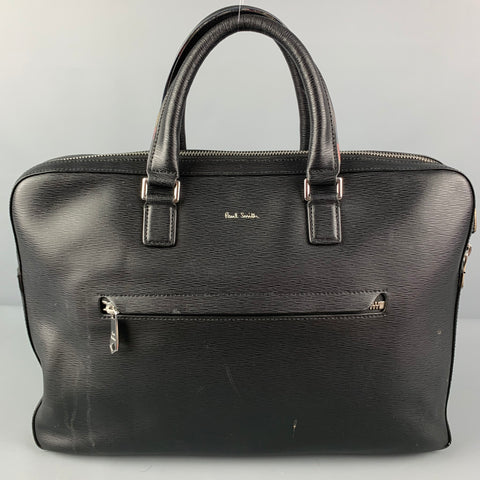 PAUL SMITH Black Leather Briefcase Bag
