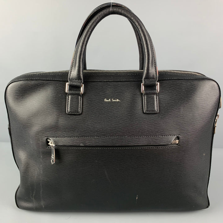 PAUL SMITH Black Leather Briefcase Bag
