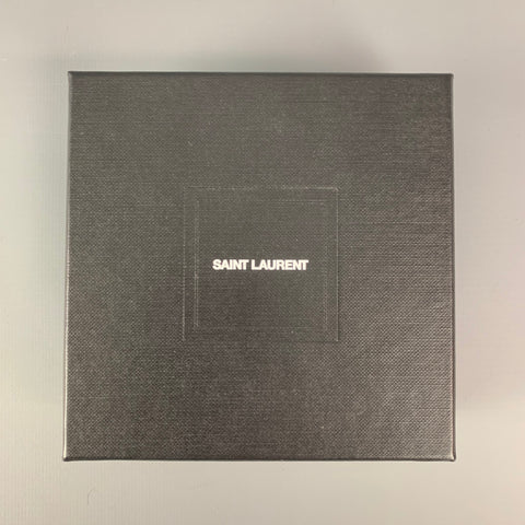 SAINT LAURENT Textured Sterling Silver Rope Cuff Bracelet
