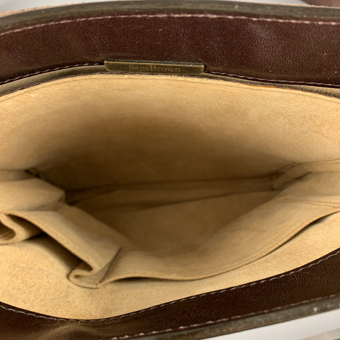 SAGEBROWN Burgundy Leather Shoulder Bag