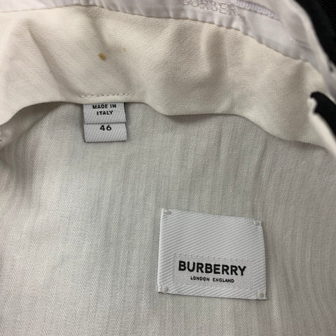 BURBERRY Size 30 Black Wool Zip Fly Dress Pants