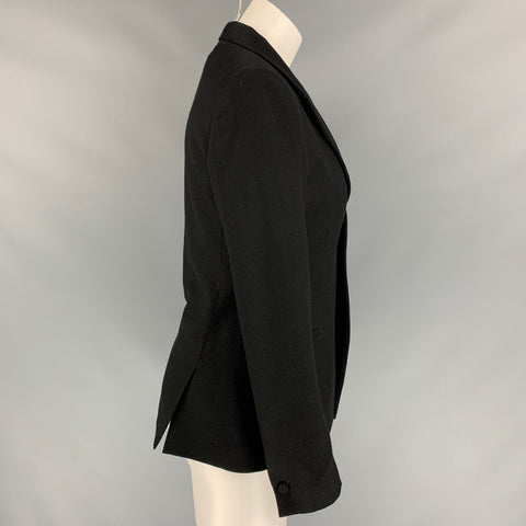 MIHARAYASUHIRO Talla 2 Chaqueta con cuello extraíble en mezcla de lana negra