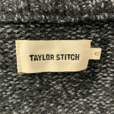 TAYLOR STITCH Size 42 Charcoal Grey Merino Wool Button Down Cardigan