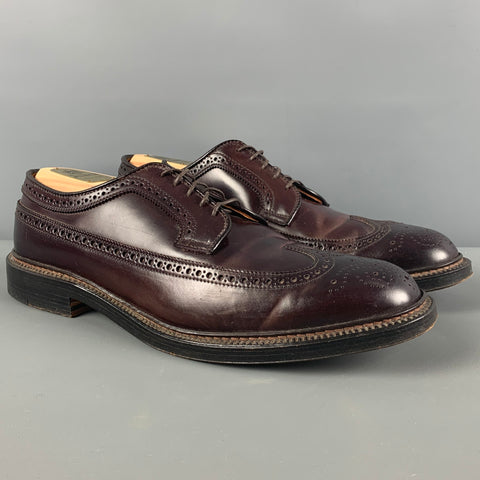 ALDEN Size 10.5 Color 8 Perforated Leather Wingtip Lace Up Shoes