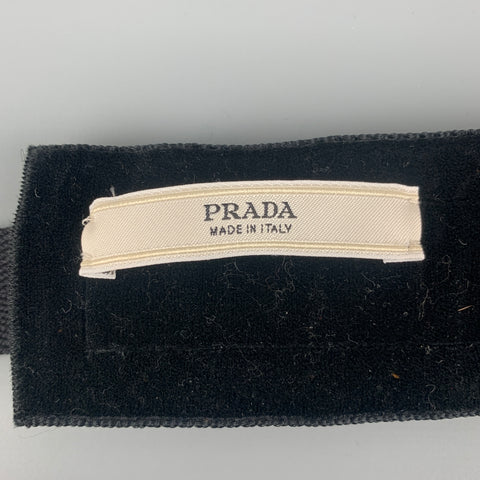 PRADA Ceinture strass en velours doré noir taille unique