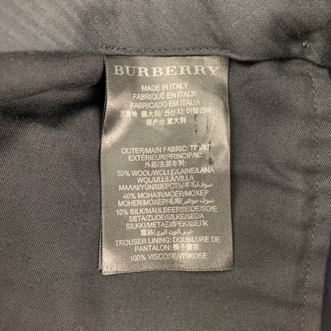 BURBERRY PRORSUM Spring 2016 Size 30 Blue Wool Blend Guipure Dress Pants