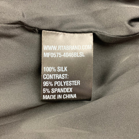 RtA Size XL Black Silk Bomber Jacket