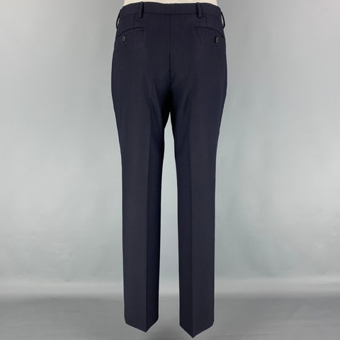 BURBERRY LONDON Size 38 Navy Wool Notch Lapel Suit