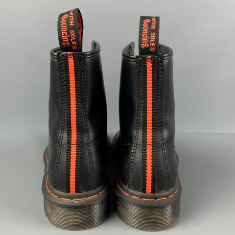 DR. MARTENS 1460 Beams x Babylon Size 7 Black Leather Ankle Boots