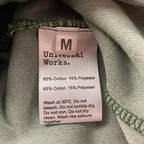UNIVERSAL WORKS Size M Olive Cotton Polyester Crew-Neck Pullover
