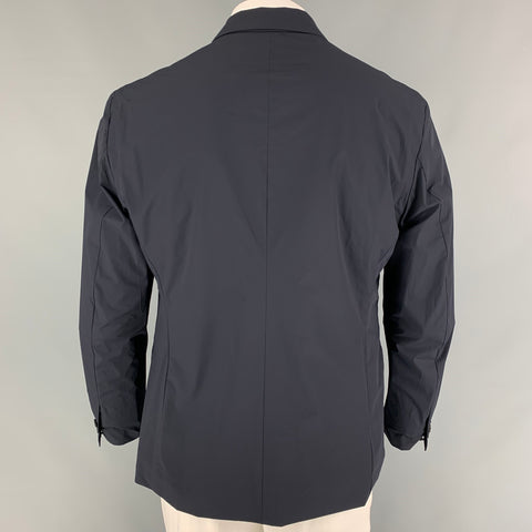 EMPORIO ARMANI Size 44 Navy Polyamide Notch Lapel Sport Coat