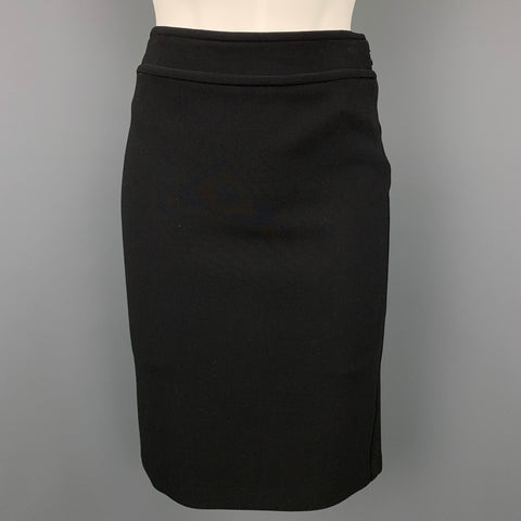 Colección RALPH LAUREN Talla 2 Falda tulipán de lana negra