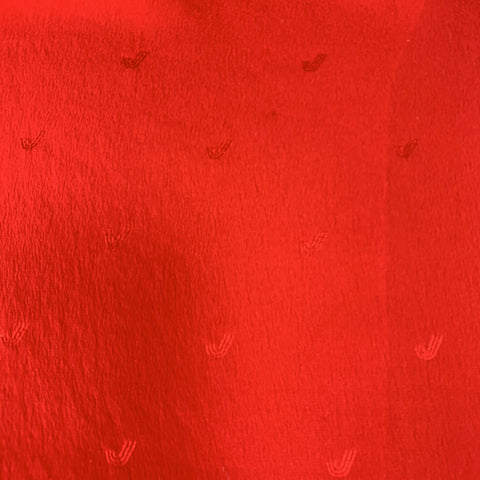 JAEGER Red Silk Logo Print Scarf