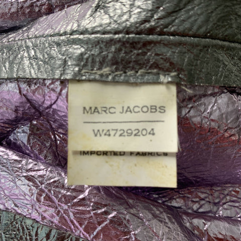 MARC JACOBS Chaqueta con cremallera metálica plateada talla 8