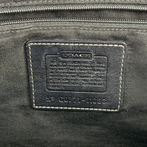 COACH Black Monogram Canvas Top Handles Handbag