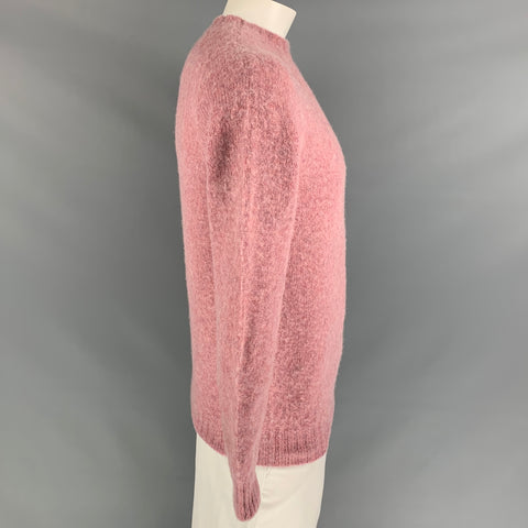 HARLEY Size L Rose Knitted Wool Crew-Neck Sweater